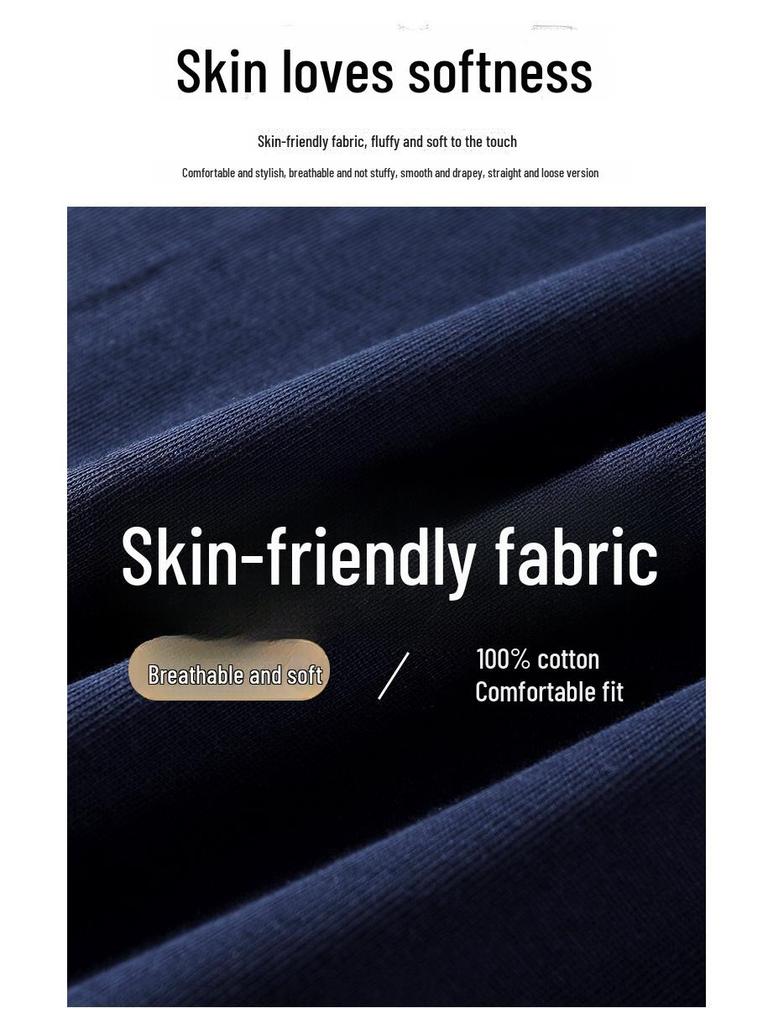 Футболка унисекс из плотного хлопка, однотонная, в американском спортивном стиле, с коротким рукавом и лентой из трех полос, летняя одежда