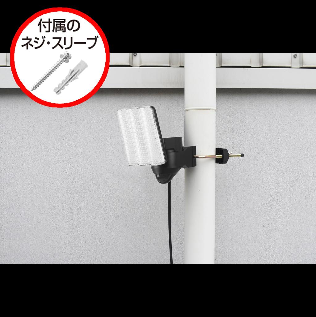 DAISHIN Sensor Light Outlet Type Outdoor Human Sense LED AC 100V 3 Light Type Power Security Light Outdoor Light Waterproof Standard Rainproof Human