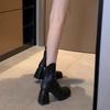 Короткие сапоги женские 2024 новые осенние французские универсальные маленькие ретро тонкие высокие каблуки тонкие сапоги Martin boots