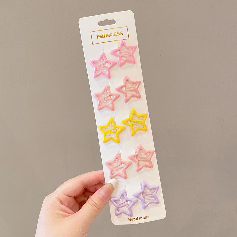 10 шт. новые корейские заколки для волос для девочек, цвет чая с молоком, заколки принцессы с челкой, боковой зажим, аксессуары для волос для маленьких девочек