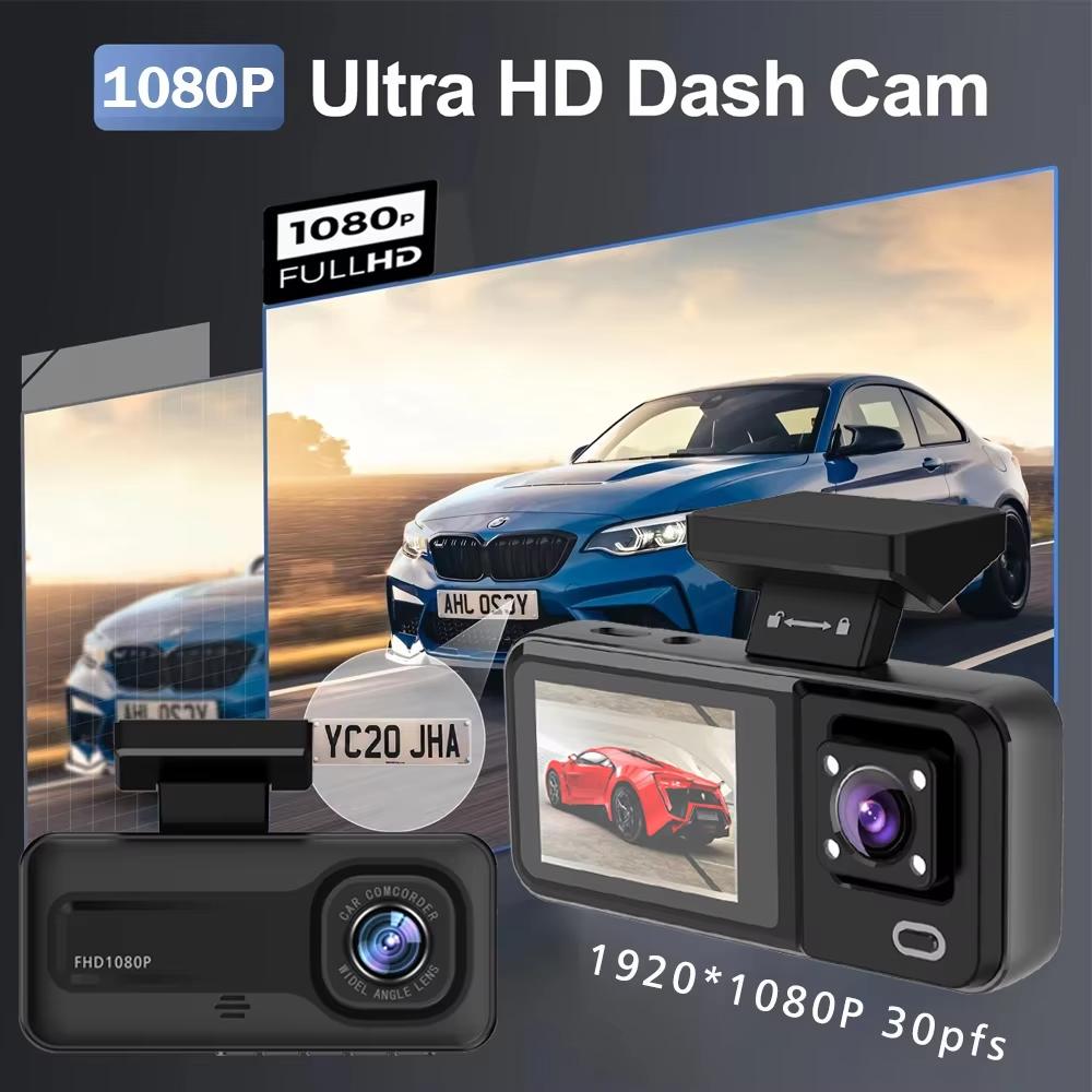 3 Channel 1080P Car Dvr Cabin Mini Dash Cam Interior Vehicle Three Way Camera DVRs Recorder Video Registrator Dashcam Camcorder