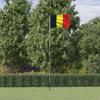 VidaXL Flag of Belgium and 5.55 M Pole Aluminum 3147117