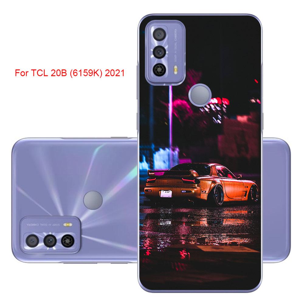 Чехол для телефона TCL 20B (6159К) 2021 6,52-дюймовый мягкий чехол из ТПУ, цветная роскошная популярная печать, мобильные модные сумки