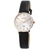 Montre Femme - Akzent Exclusive - Boîtier 28 Mm - Bracelet Simili Cuir Noir 14 Mm - Quartz Japan PC21