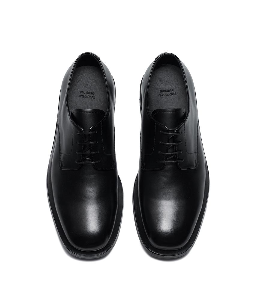 Musinsa Standard Wide Plain Derby Shoes [Black]