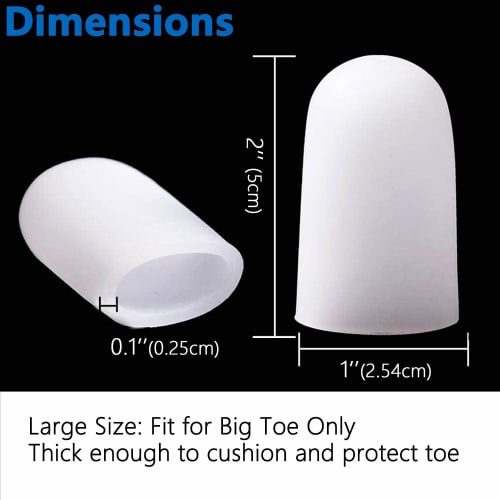 10 Pack Big Toe Caps Protectors, Gel Toe Covers - Cushion for Corns, Calluses, Blister, Ingrown Toenail and Reduce Friction