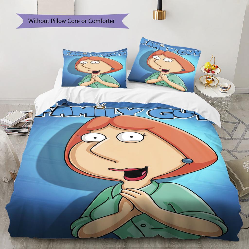 Lois Griffin Pattern Bedding Home Decoration Birthday Gift ( 1 duvet cover + 2 pillowcase, without core),fan merchandise.