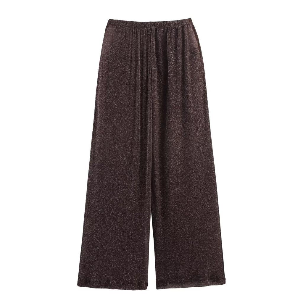 European and American French style metal color line wide-leg pants 2180505 cape jacket 3067772