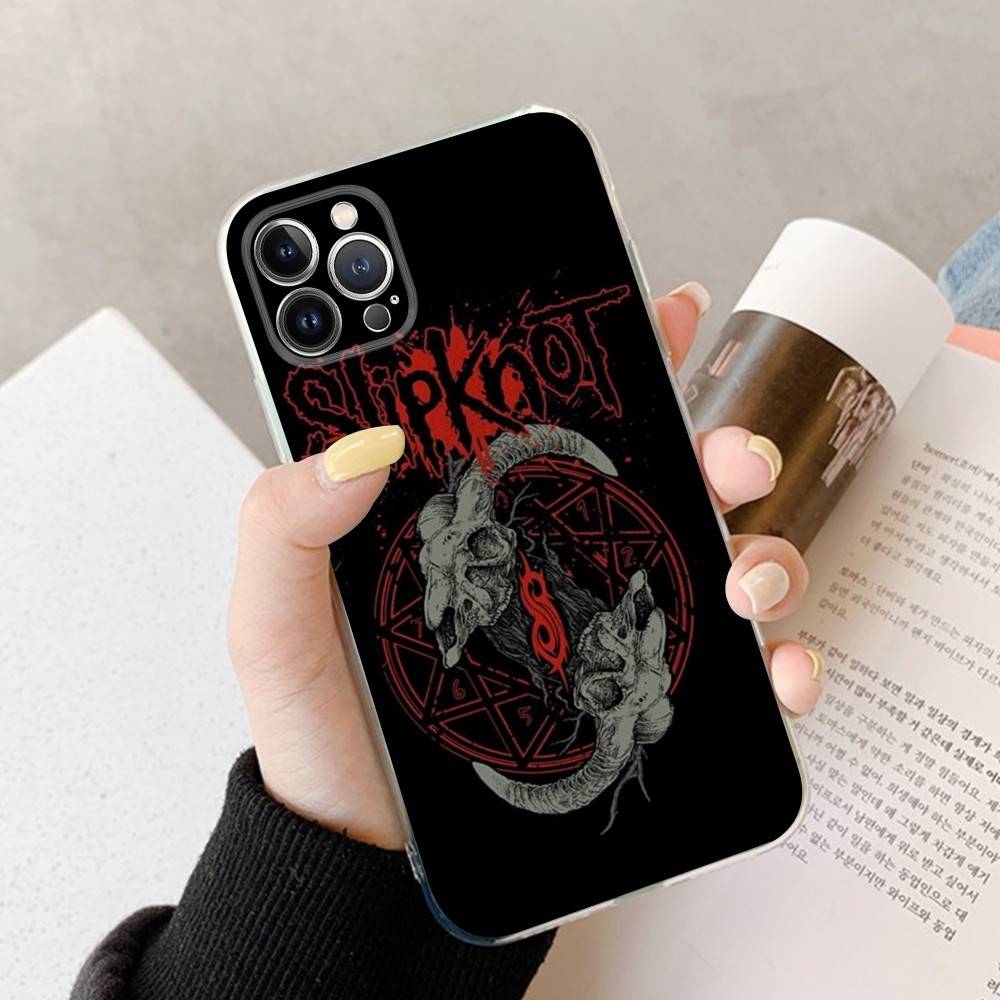 Прозрачный чехол для телефона S-Slipknot Rock для IPhone 17 Air 16 Pro Max 15 14 13 12 11Plus Ударопрочный чехол