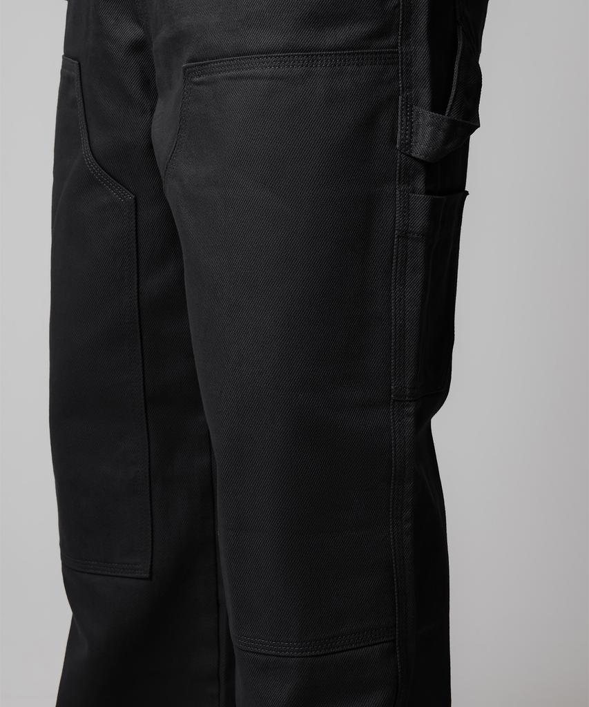 Dickies Рабочие брюки из саржи с двойными коленями для плотника Черные