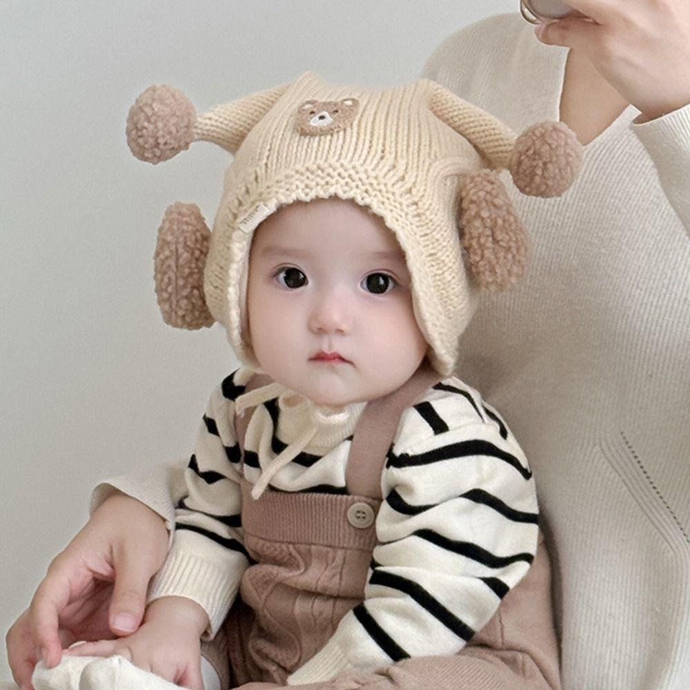 Cute Winter Baby Crochet Hat Cold-Resistant Kids Ear Protection Hat Winter Season