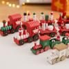 Gift Xmas Party Props Children's Toys Window Ornaments Wooden Train Christmas Ornament Home Decor