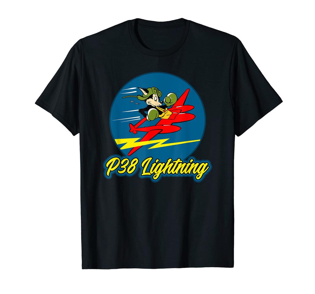 Military P-38 Lightning 428th Fighter World War II Insignia T-Shirt