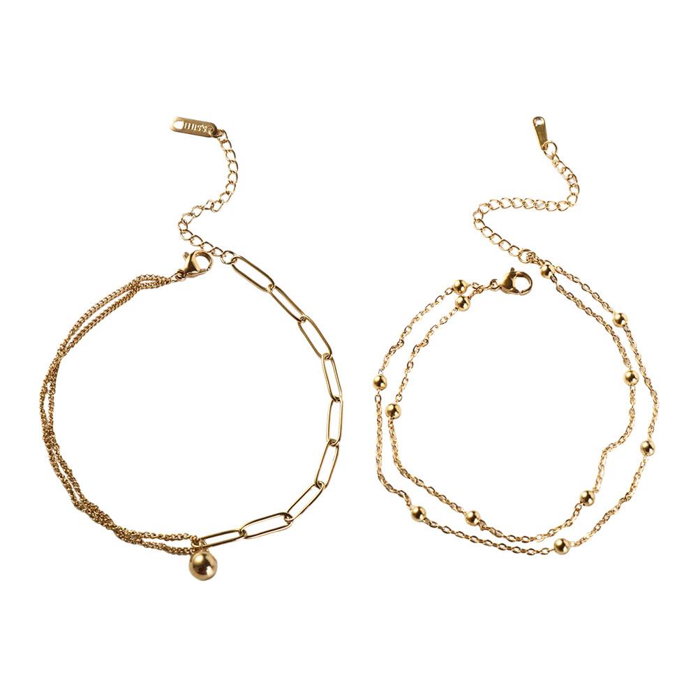 Титановая сталь Двухслойный Модный Браслет на ногу Гипоаллергенный Уникальный Вечеринка