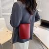Модная красная сумка-ведро с простым дизайном, корейская текстура, женская популярная новая сумка через плечо, высококачественная сумка для поездок на работу, свадебная сумка