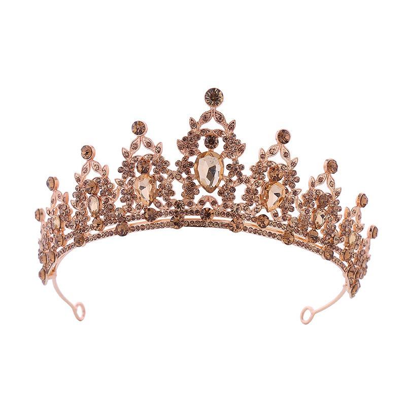 Невеста Корона Головной убор День рождения Свадебная повязка на голову Ювелирные изделия Королева Свадебный сплав Головной убор Аксессуар для волос Корона