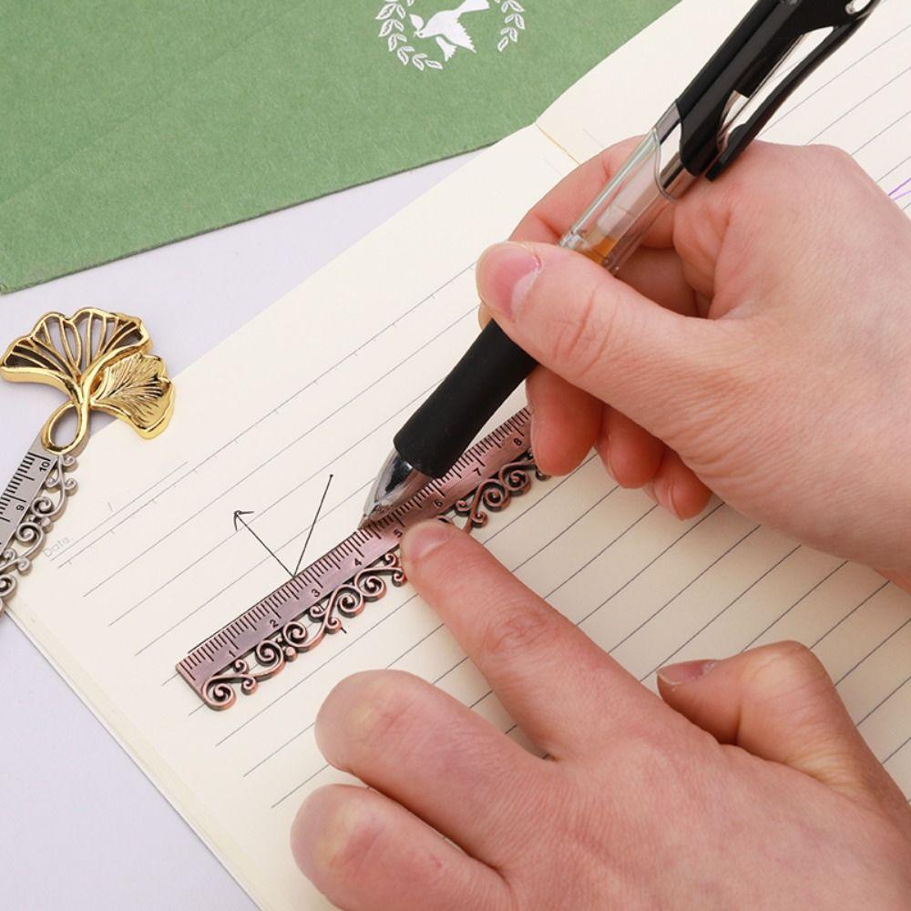 Винтажная металлическая линейка в виде бабочки, полая закладка, креативная прямая линейка, принадлежности для шитья