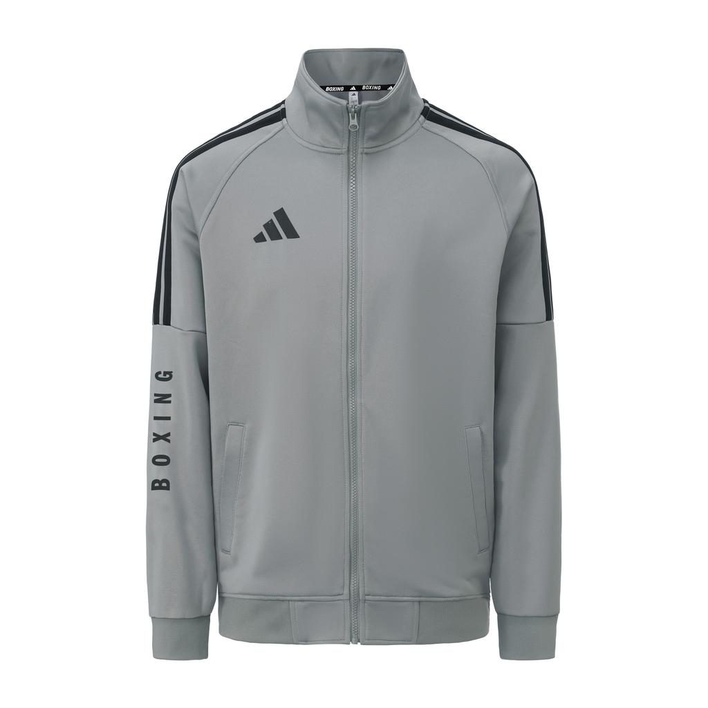 Adidas Спортивный костюм-двойка Boxing 3-Stripes Classic Retro с прямыми штанами, куртка и штаны, унисекс, серый, TR30JR1BX-GYB+TR30PR1BX-GYB