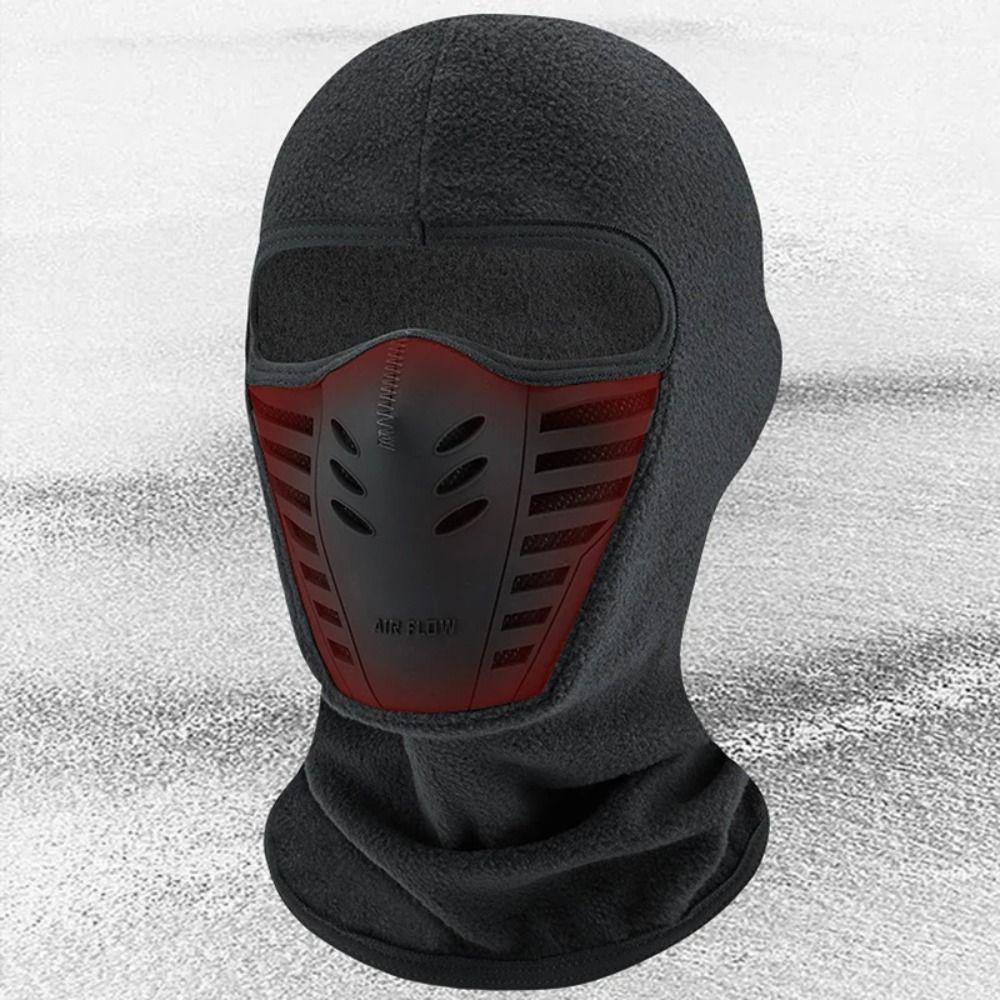 Thickened Fleece Thermal Neck Dustproof Motorcycle Mask Face Shield Skiing Riding Masked Cap Men