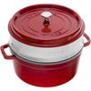 STAUB 405106010 - Cocotte ronde avec panier vapeur - Ø 26 см - Серизовый