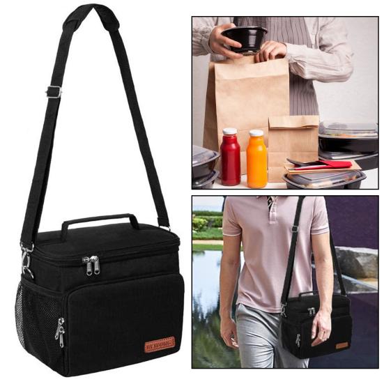 Insulated Lunch Bag for Women Reusable Adjustable Lunch Box with Men Shoulder Strap Leakproof