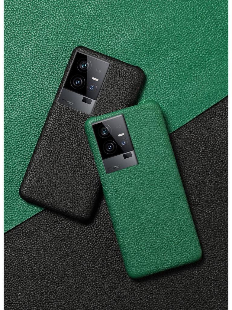 Чехол-накладка iQOO Z8 с текстурой личи из кожи