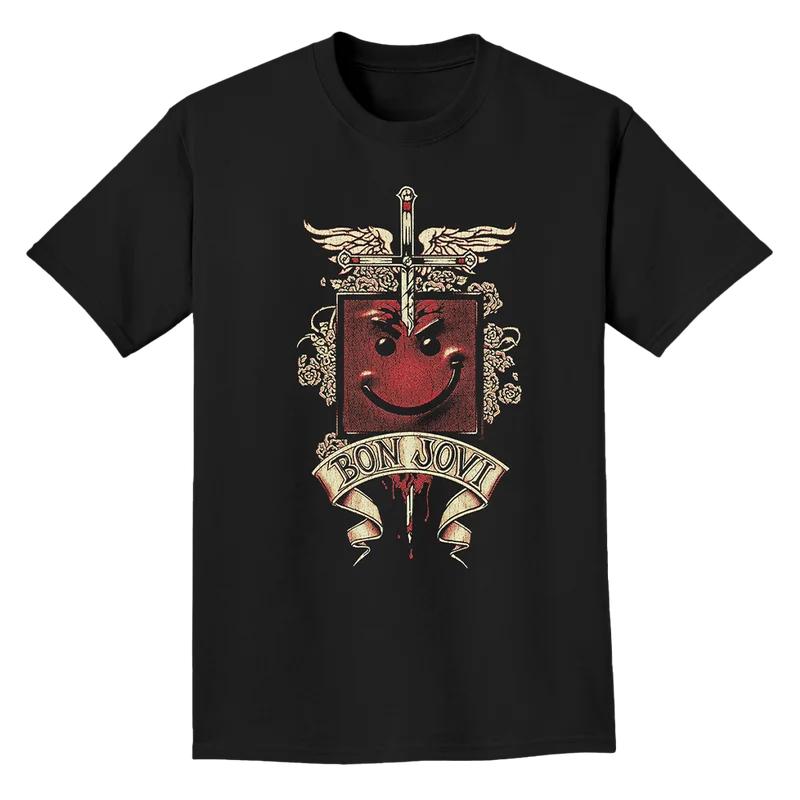 Rock Band Bon Jovi Cotton Album Cover Graphic Tshirt Unisex Women Unisex Shirts 2026 New Summer Spring Hiphop Y2k Fashion Shirt
