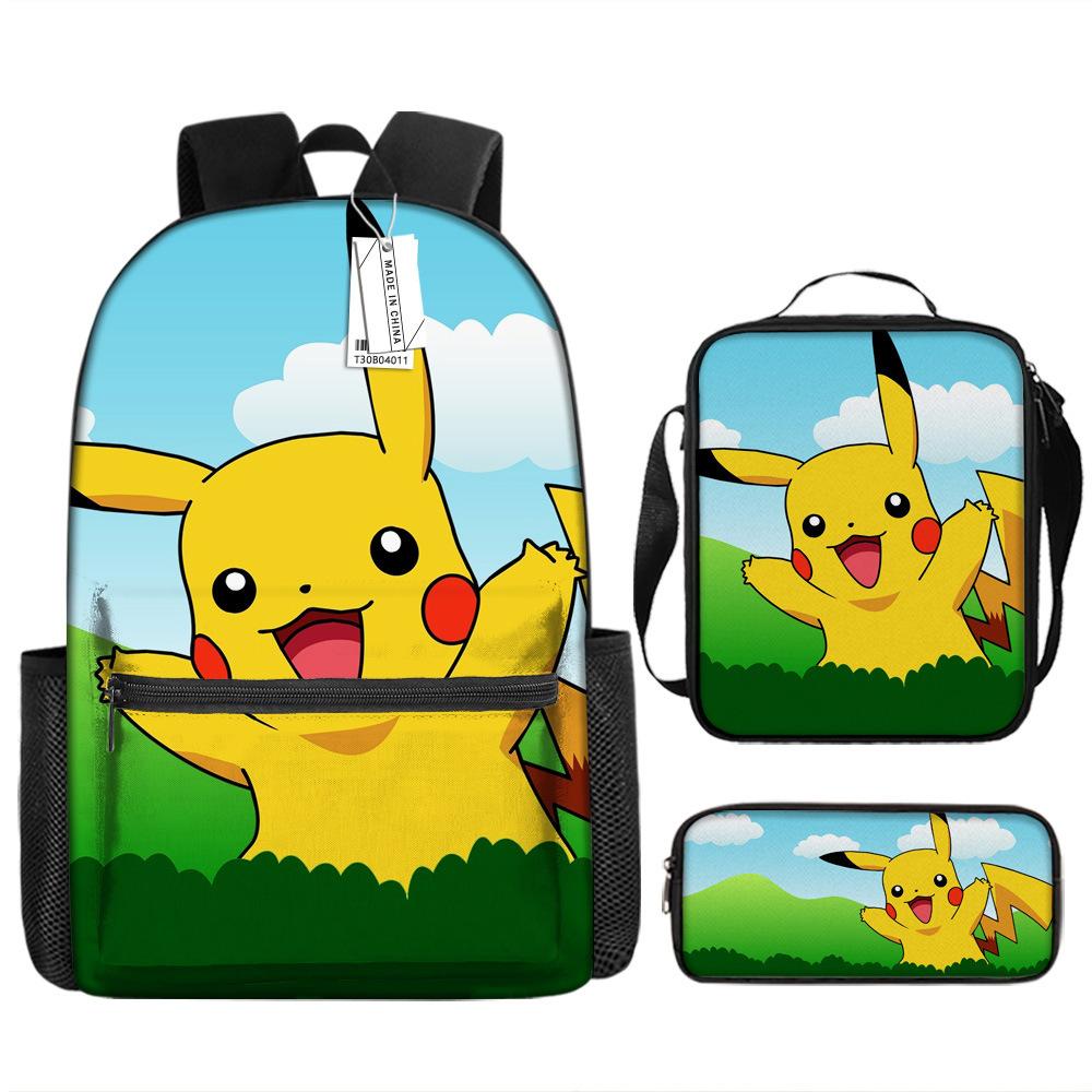 Школьный сезон Студент Школьная сумка Покемон Рюкзак Pokémon Мультяшная сумка Пенал
