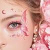 5 Sheets Glitter Butterfly Eye Stickers, Temporary Face Tattoos for Kids, Cartoon Decals for Festival Makeup, Party Decor