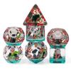 Cusdie Милые Животные Набор Кубиков DnD Из Смолы D4 D6 D8 D10 D% D12 D20 Многогранные Кубики для D&D Pathfinder Настольных Ролевых Игр