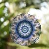 Vibrant 3D Metal Wind Spinner for Outdoor Garden Decor Swirling Blue Purple Orange Hanging Yard Art Colorful Window Wind Chimes