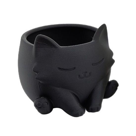 Yousheng 3D-печатный горшок-кашпо в виде кошки для комнатных и уличных растений, суккулентов, трав, цветочный контейнер, украшение для дома, балкона, сада