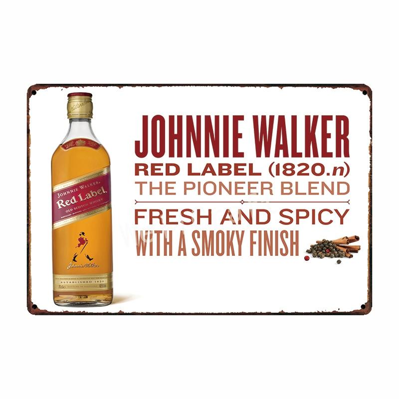 [ WellCraft ] johnnie whisky Metal Sign Wall Plaque Painting FG-237