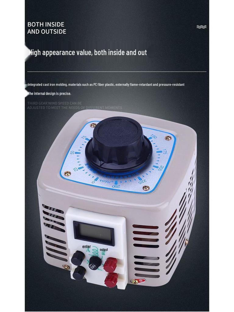 220V Single-Phase TDGC2-500W Autotransformer 5kW Foam Cutter Regulator 0-250V