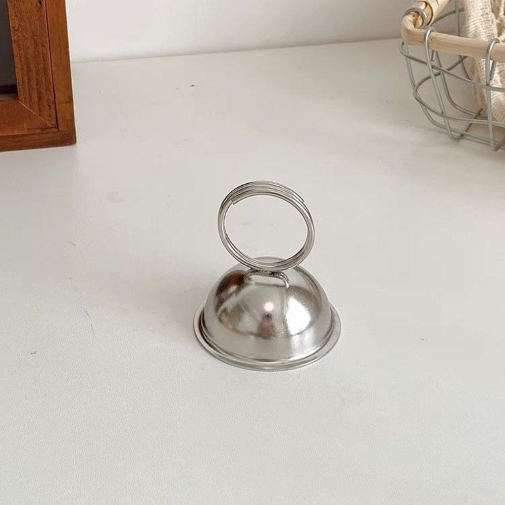 3 шт. Серебристый Держатель для карт из нержавеющей стали Устойчивое основание Многофункциональные металлические зажимы для заметок Минималистичный дизайн Настольный держатель для карточек