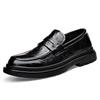 Fashion Fashion Cow Leather Loafers for Men Spring Autumn New Designer Platform Men's Dress Shoes Solid Color Casual Low Top Shoe Male