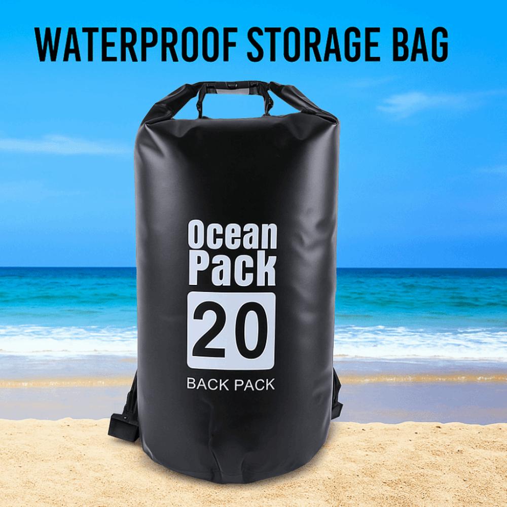 20L Swimming Bucket Bag Waterproof Beach Backpack Extra Thick Waterproof Dry Bag  Beach Swimming