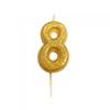 Metallic Glitter 8th Birthday Candle