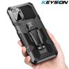 KEYSION Shockproof Armor Case for Redmi Note 10 10 Pro Max 10S K40 Pro+ Plus Stand Phone Cover for Xiaomi Mi 11i POCO F3 X3 Pro