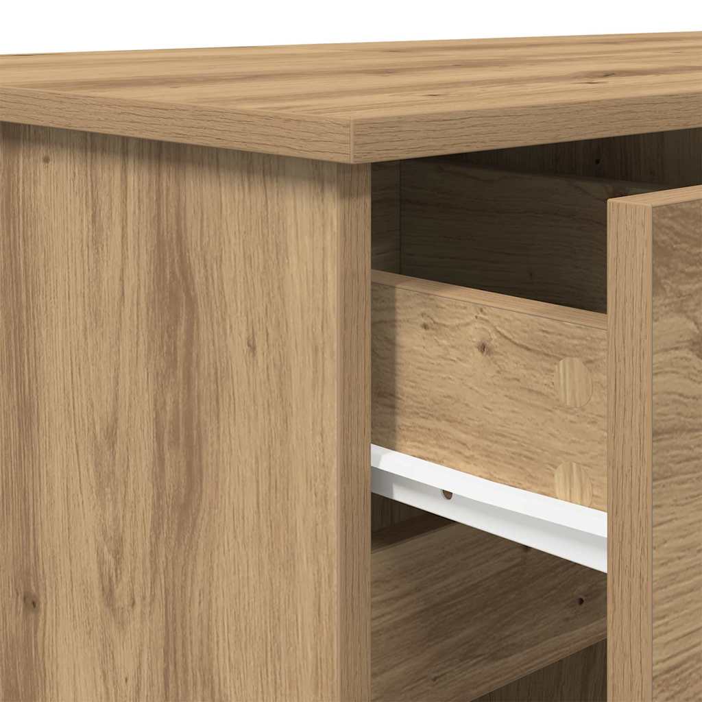 Artisan Oak Writing Desk 140 x 49 x 76 cm Wood Based Material