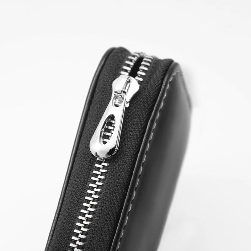 KLKQ1 Leather Key Wallet Car Key Bag Multi Function Key Case Accessories For Ford Focus Mk2 Mk3 Mk4 Fiesta Ranger Mondeo S-MAX Kuga R9