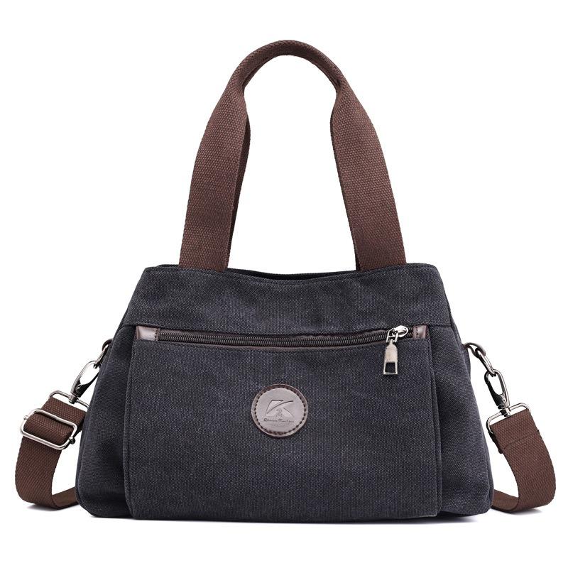 Холщовая женская сумка Повседневная женская сумка на одно плечо с однотонной износостойкой сумкой Сумка через плечо