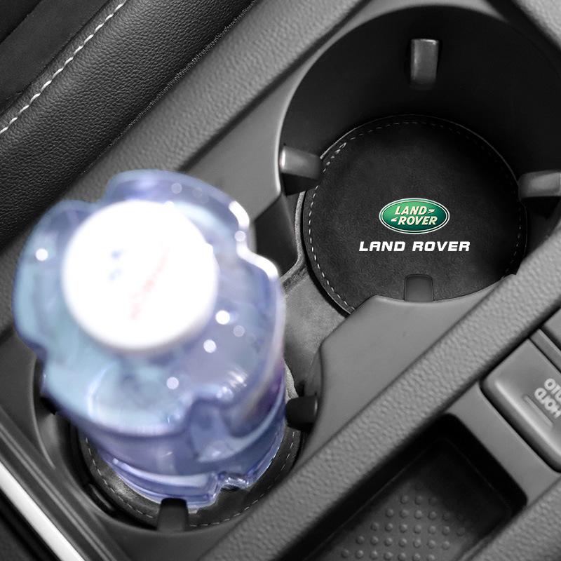 Накладка на подстаканник из ПУ кожи, коврик-подставка с логотипом для Land Rover Range Rover Defender Freelander Discovery 1 2 3 Evoque Rover L322 L405