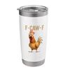 Кофейный тамблер из нержавеющей стали с секретной цитатой, с двойными стенками, термокружка с изоляцией, герметичная дорожная чашка для горячих и холодных напитков F-Caw-F Смешной цыпленок
