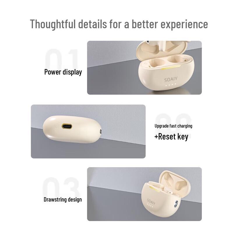 Soai SL6 Pro True Wireless Half-In-Ear Sports Bluetooth Earbuds