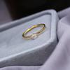 Trendy Gold Titanium Steel Diamond Ring: Minimalist Japanese-Korean Design