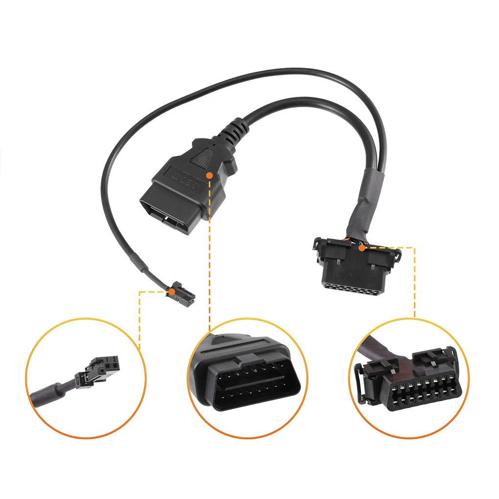 Решение: удлинительный кабель OBDII для диагностики и устранения неисправностей, диагностический кабель-разъем, кабель-обход, адаптер OBD OBDII