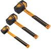 BOOSDEN Rubber Shockless Large Rubber Shock Set Hammer, Hammer, Hammer, Mallet, Non-Slip Handle, Absorption, Carpentry, 3-Piece