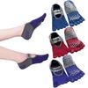 TsujiYa Yoga and Pilates Socks with 3D Molded PVC Short Socks with High Elasticity and Foot and a Comfortable Fit Sizes and Women's Five-Toe Non-Slip