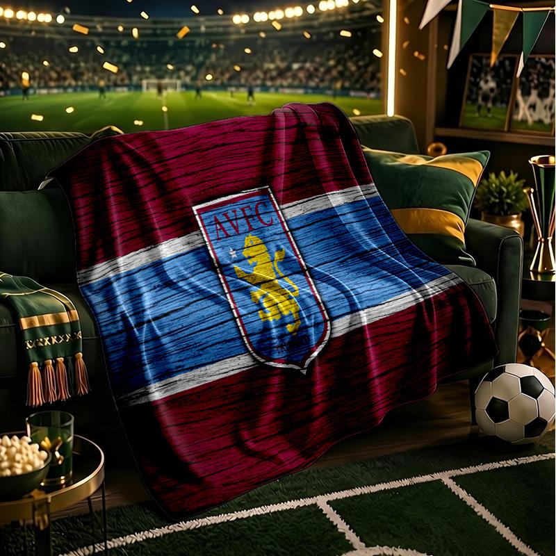 Football Villa Design Throws Blanket Flannel Blankets Plush for Couch Bed Gifts for Men Women Travel picnic blanket Christmas fan gifts